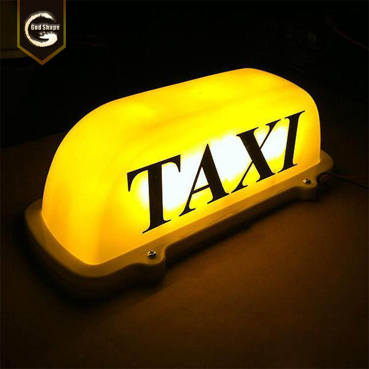 China factory fabricated acrylic  plastic taxi signs car taxi roof top signs led car top signs