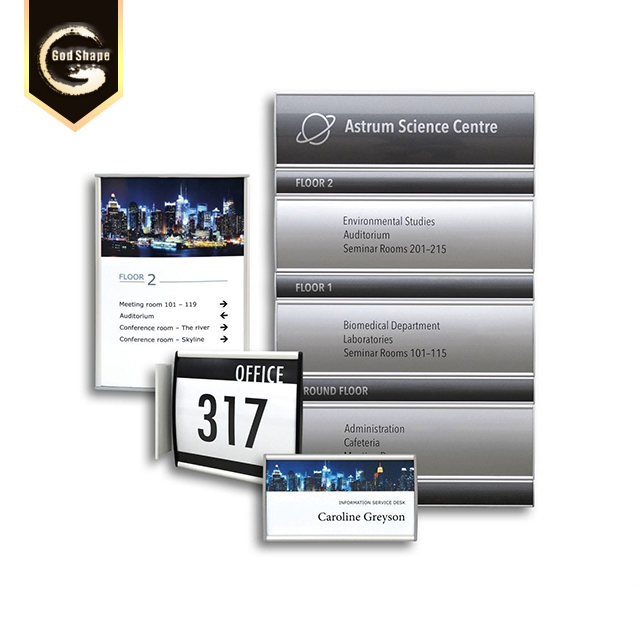 Curved Factory Price Customer Made Office Name Desk Plate Door Sign Room Street Number Sign