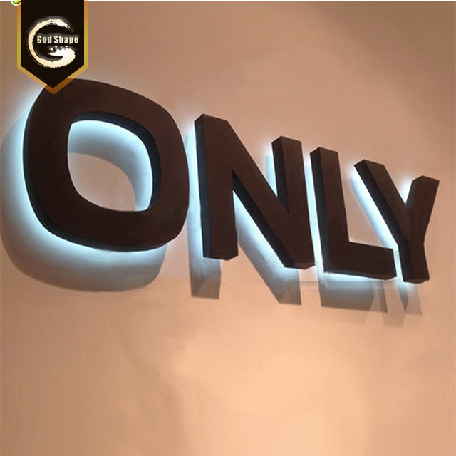 Led 3d sign Exterior Illuminated Sign Wall Mounted Clothing Shop Shopfront Car Logo Backlit Channel Letters Signage