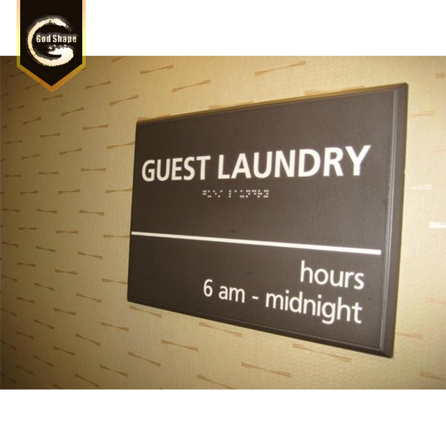 Customer Made Factory Metal Wall Mounted Office Name Desk Plate Room Hotel Road Sign