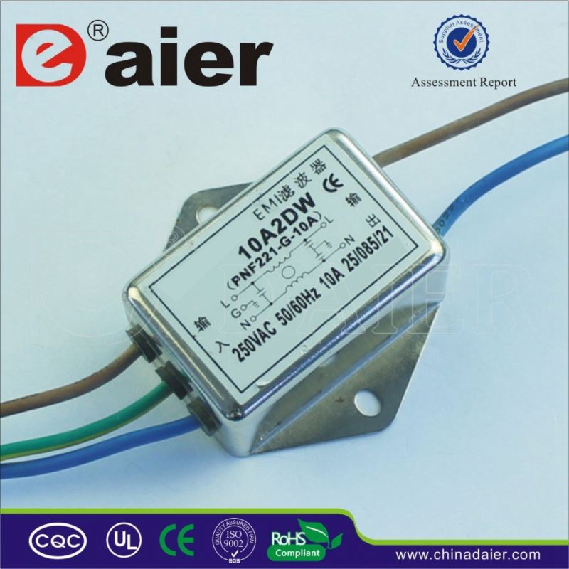 Electric current 20A DR-10A2DW low pass Ac Emi Filter