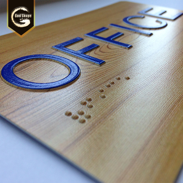 Hot Selling Factory ADA Braille Sign Door Plate Metal Stainless Steel Restroom Toilet Sign Door Office Sign