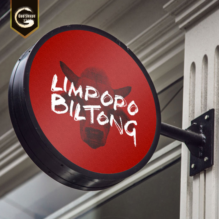 Hanging aluminum illuminated sign Led 3d indoor signage Advertising light box