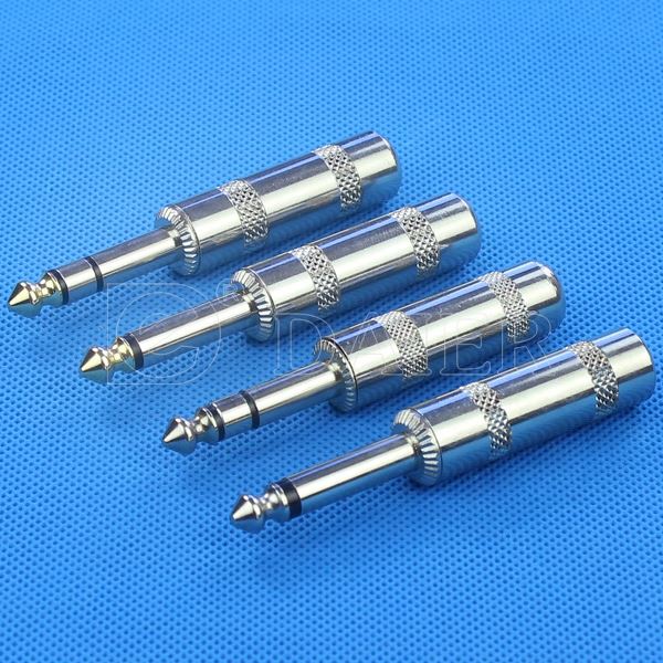 Metal Plug Metal Housing Wire Protection Audio Jack Plug Mono 6.35MM Mini Jack