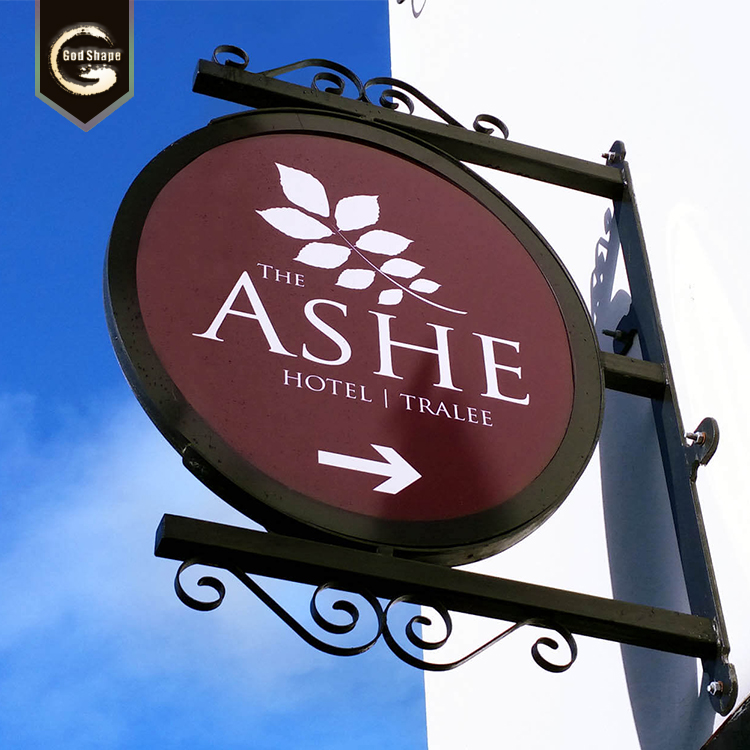 Round and square advertising led lightbox with silk printing