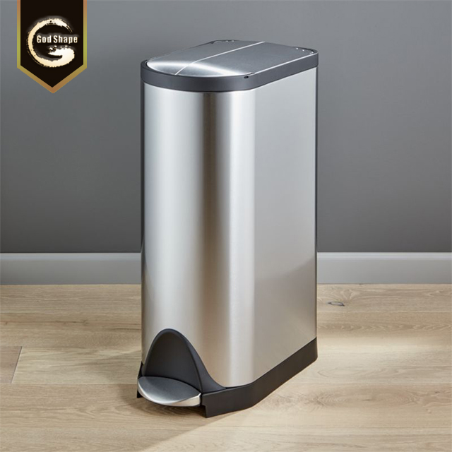 OEM Hot Sell High Quality Simple Cheap Outdoor Stainless Steel Black Trash Can Waste Bins