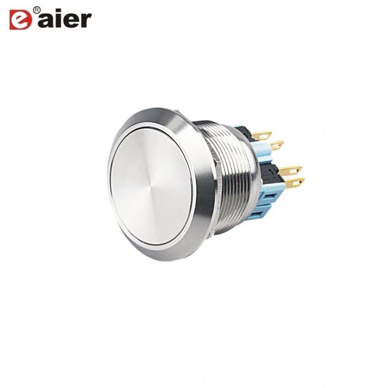30mm dia flat shape metal push button switch