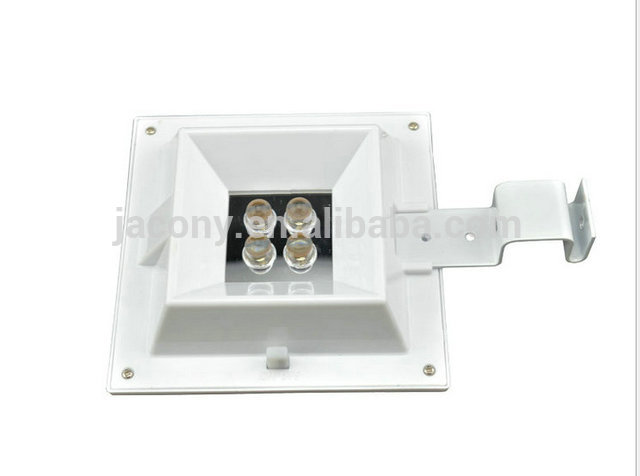 4 LED solar courtyard light Pathway Lamp Lighting 4 LED Solar Powered Fence Gutter Light(JL-6507)