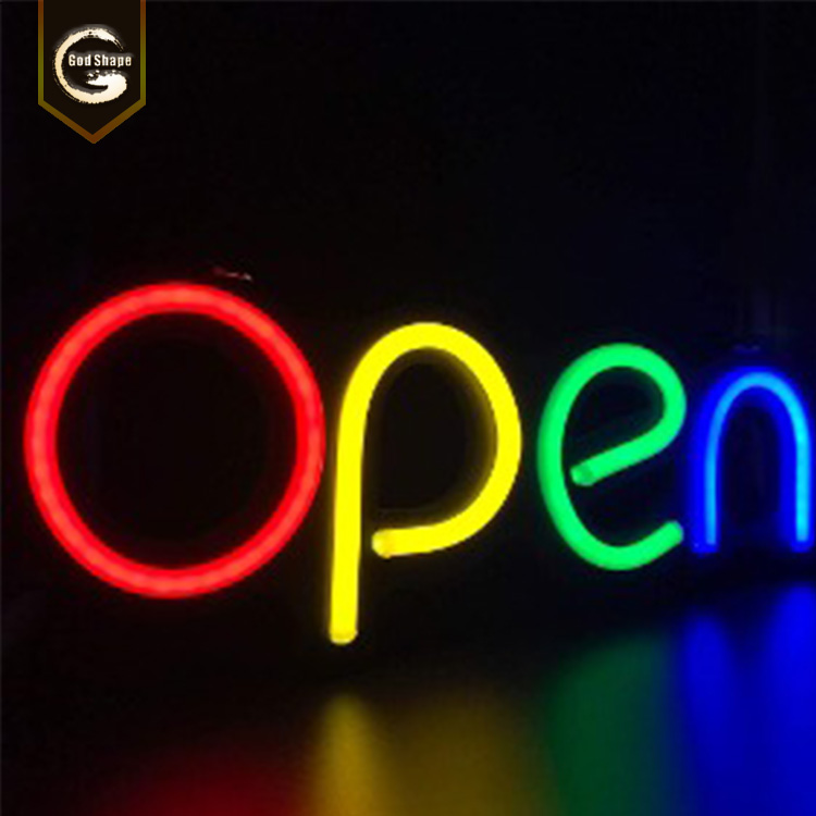 Indoor custom led neon open sign board bar decoration illuminated led sign
