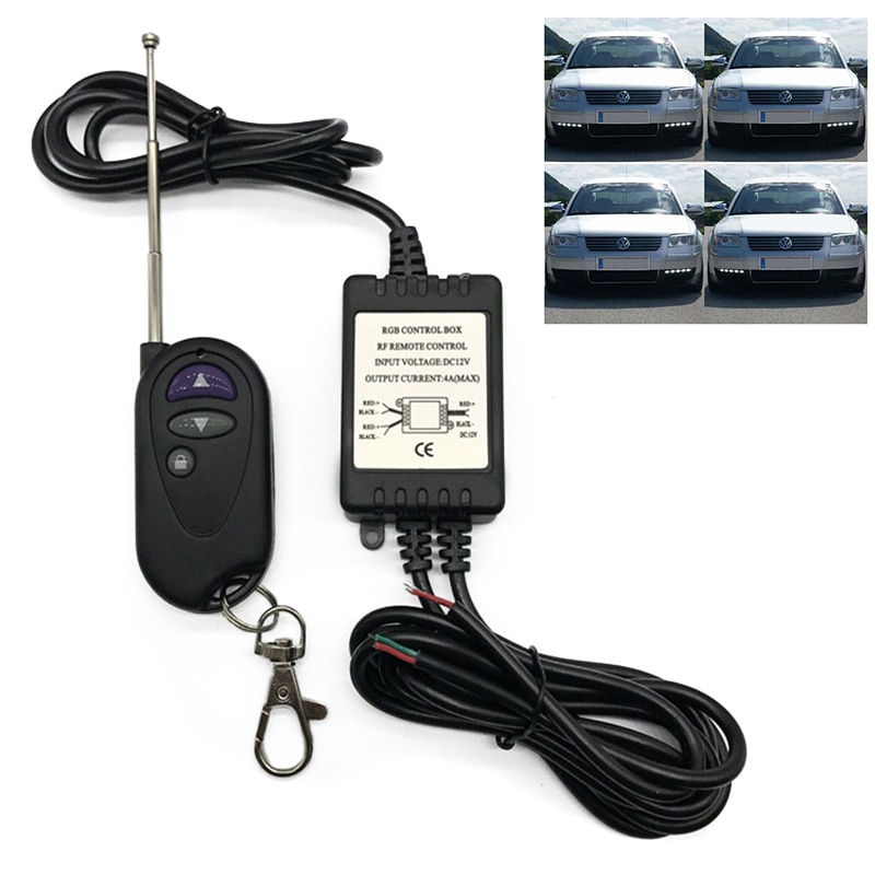 Dual-Output LED Flash Strobe Control Flasher Wireless Remote Control Kit for car