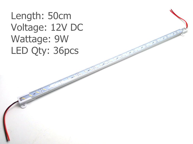 100cm Super bright 72led SMD7020 12V led rigid bar light Non-waterproof w/aluminum alloy shell f/jewelry kitchen boat bar