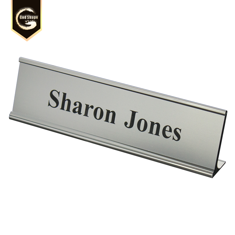Factory custom made desk sign durable aluminum alloy profile signs