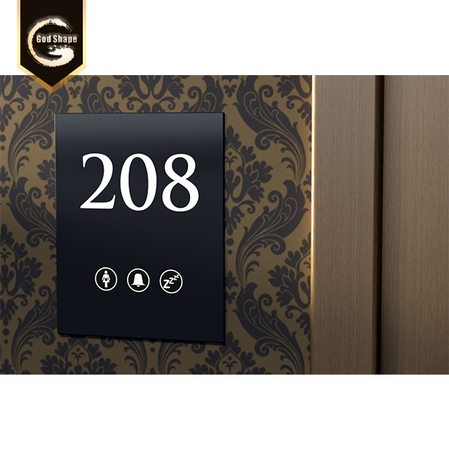 Factory Customer Made Metal Office Name Desk Plate Room Number Hotel Wall Door Sign