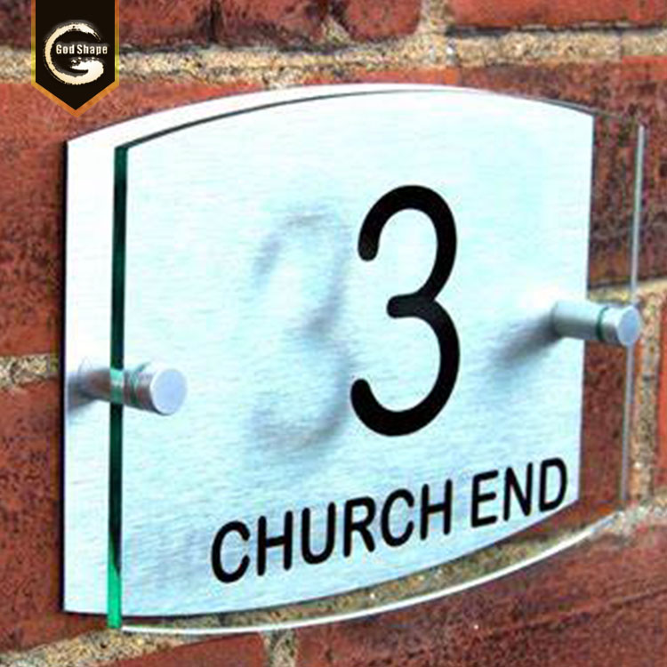 Wholesale quality exterior outdoor crystal address home name door house number sign plate plaque