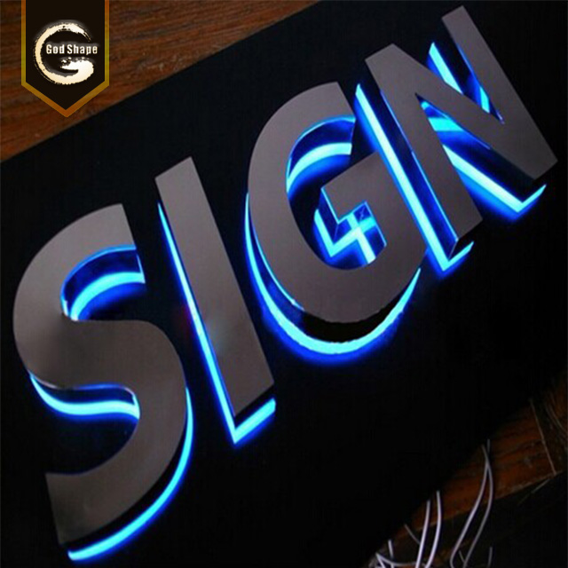 3D Outdoor Illuminated Led Channel Signs 3D Letters Logo Sign