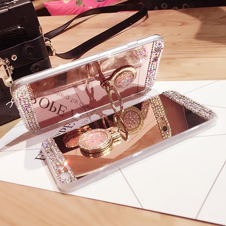 Luxury Crystal Rhinestone Diamond Phone Cover for Huawei P20 , for Huawei Mate 9 Glitter Case with Ring Stand