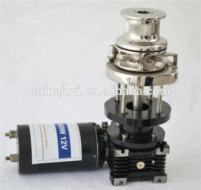 Promotional JVVC-002 wire rope 12 volt marine electric capstan winch for small boat yacht