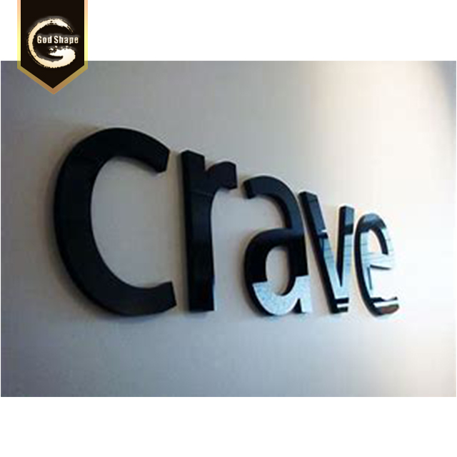 Custom Made High Quality Stainless Steel Acrylic Black 3d Laser Cut Letters Sign