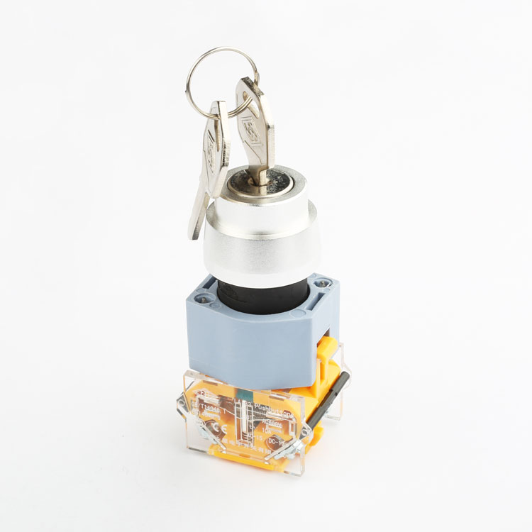 22mm key changeover switch 3 way rotary switch 3 position key switch