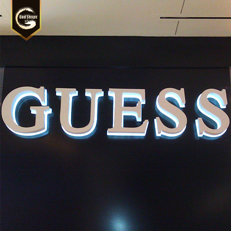 Company Hotel Lobby buildding signage Reverse back lit LED Channel Letter led sign