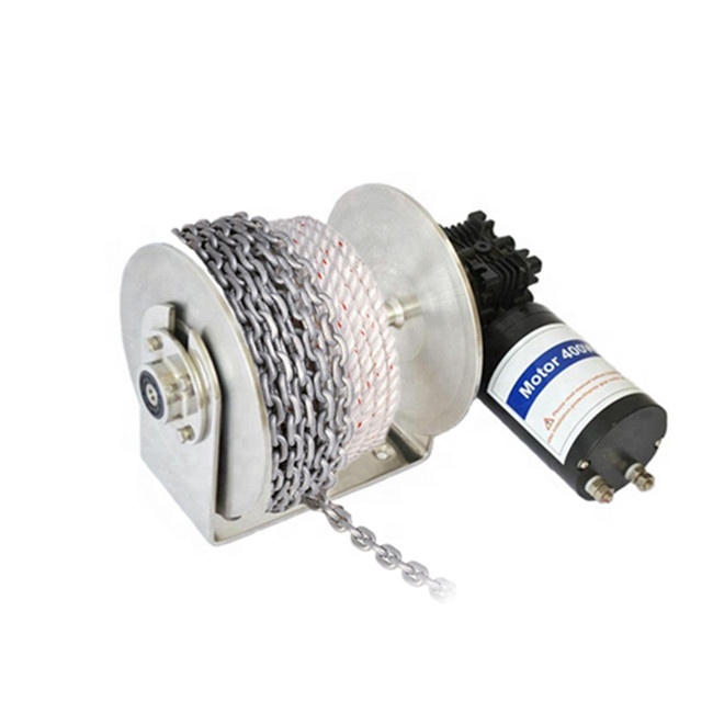 12V 1000W heavy duty motor  Drum Anchor Winch for Fishing Boat JVW-012