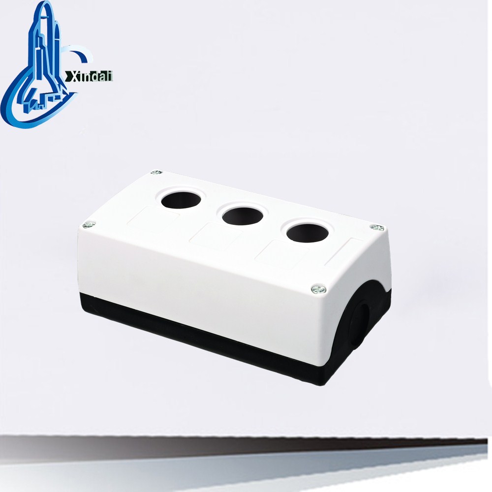 top selling push button control box switch parts for three holes IP54 XDL3-B03