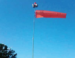 JV-HP-W-1 Customized Pole Height Heliport Internally Illuminated Wind Cone