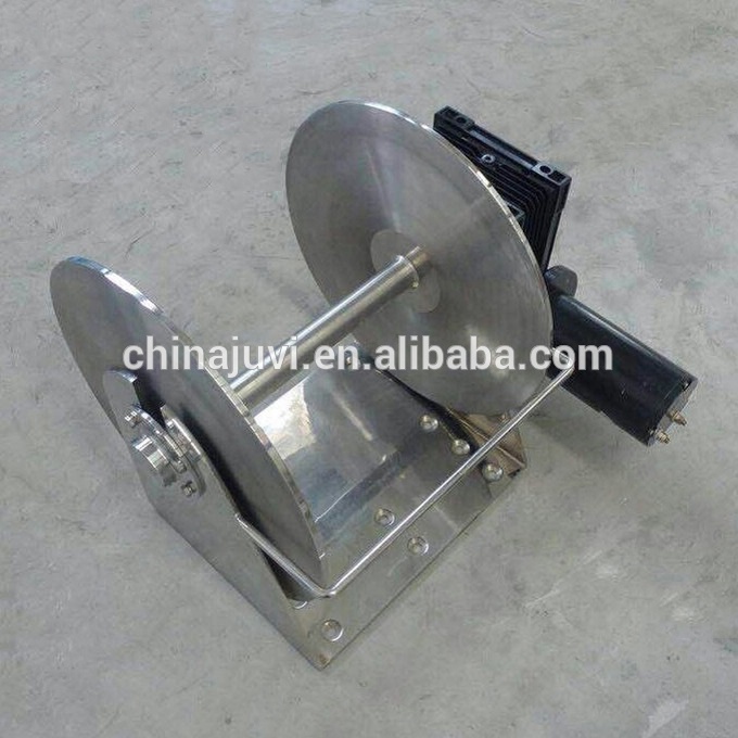 mini 12v electric winch drum capstan winch 2500W anchor rope JVW-015