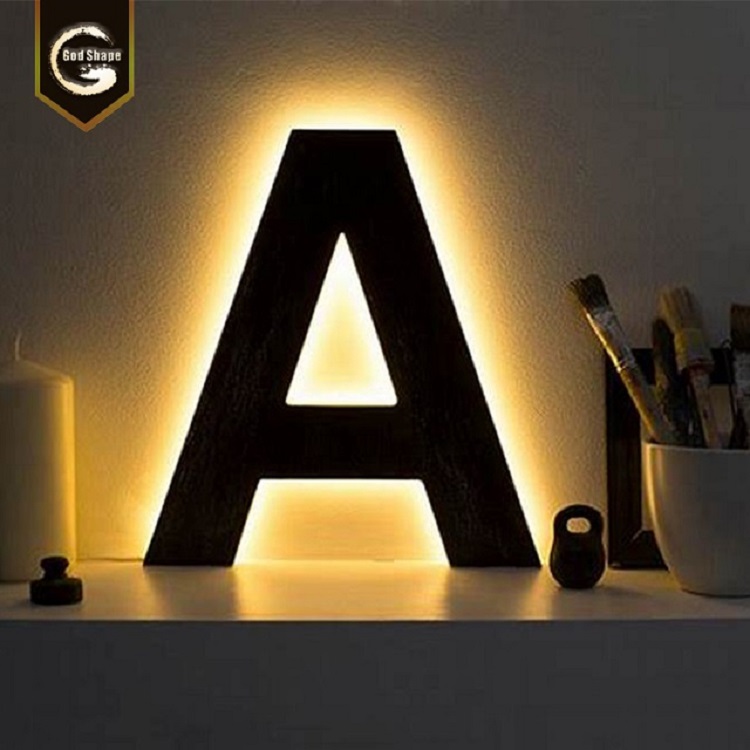 Factory Custom Made Hotel Door Letters LED Backlit 3d  Illuminated Letters Sign