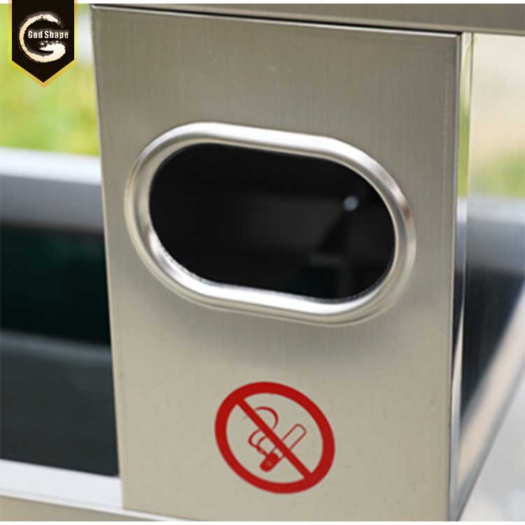 Factory Supplying stainless steel metal outdoor Trash Can Waste Bin