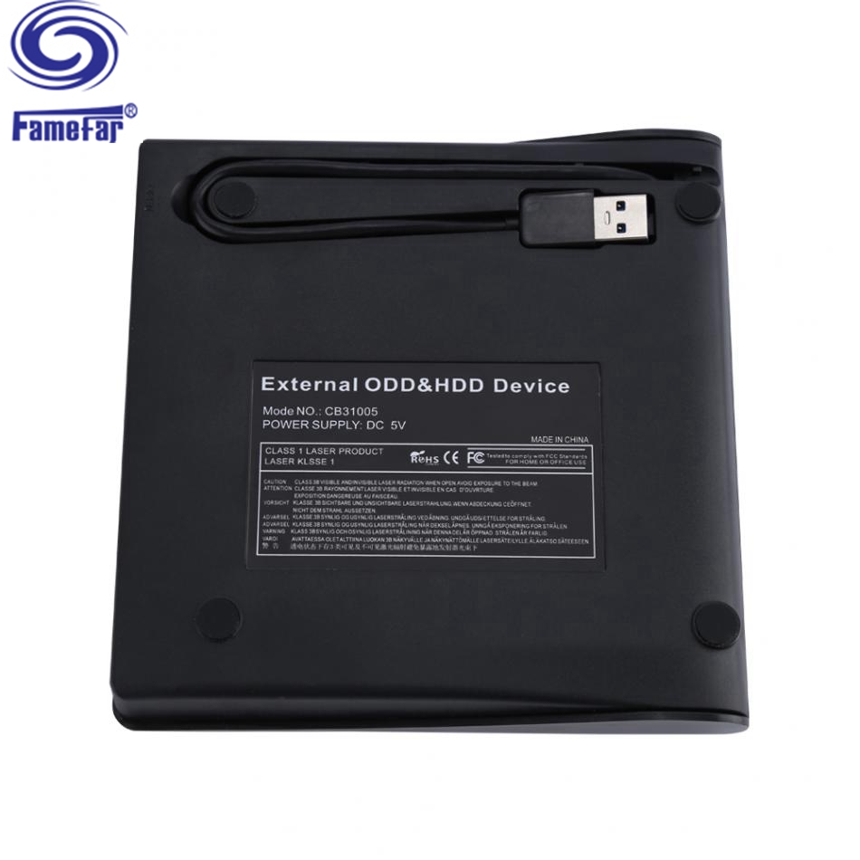 Chinese factory external dvd drive usb 3.0 Portable Slim DVDROM DVDRW Burner Writer