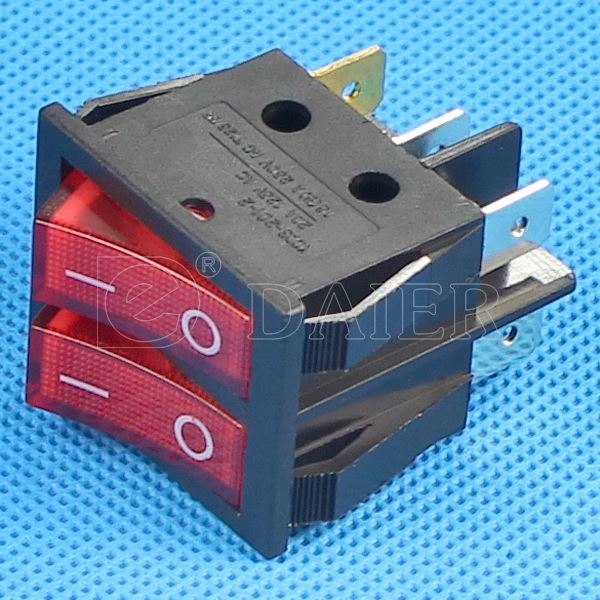Medium DPST KCD2 ON OFF Rocker Switch 16A 250V