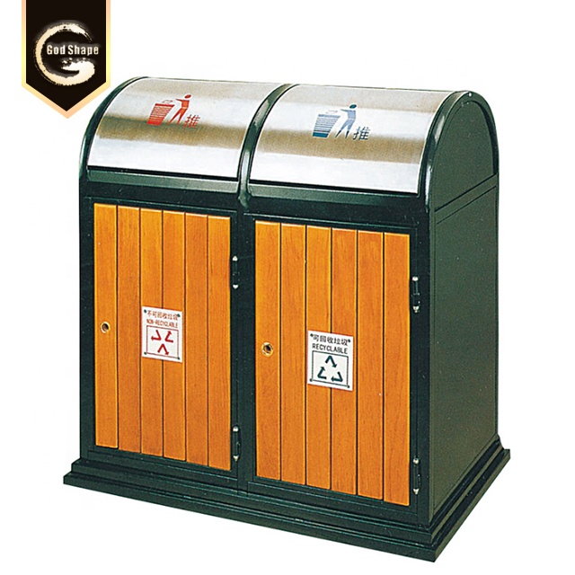 High quality commercial stainless steel bin custom made trash cans dust bin recycle