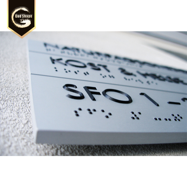 Customized Braille Plate Sign Door Name Restroom Wayfinding Toilet Plaque Door Office Sign