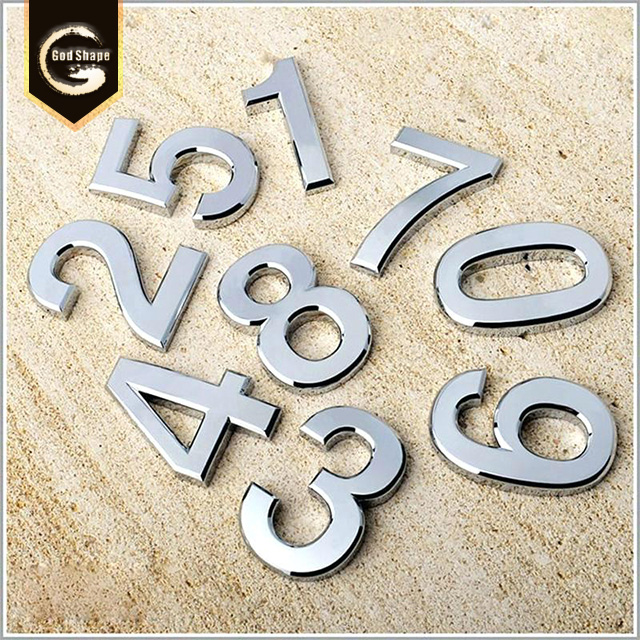 Factory Stainless Steel  Non-illuminated 3D Letter Number Signs Advertising Metal Sign Channel Letter