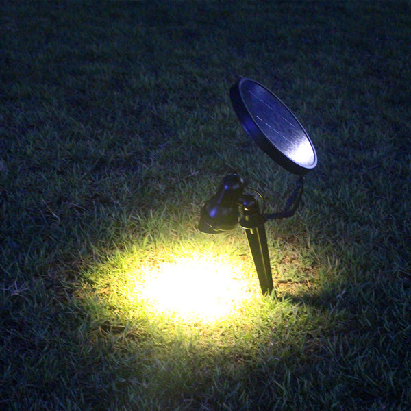 Solar powered LED light solar flowers outdoor round column park light spot light