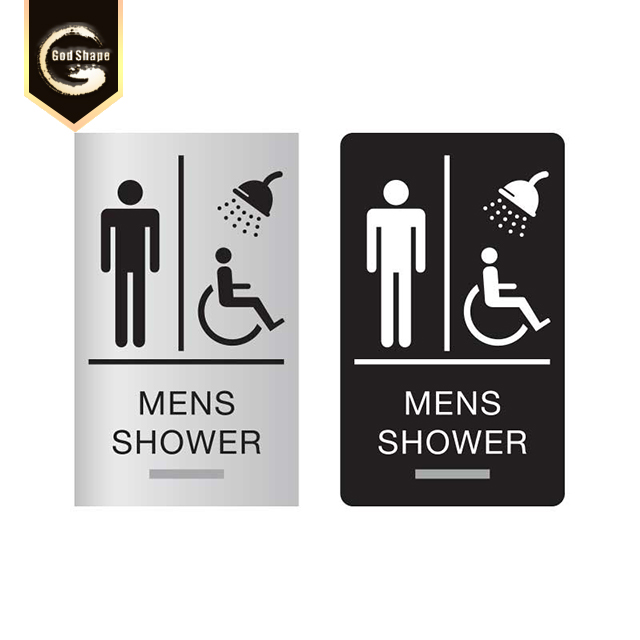 New Ada Braille and Tactile Stainless Steel Signs Room Door Plate