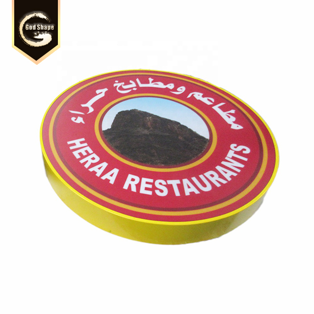 Factory  Vacuum Forming Advertising Wall Mounted Led Round Light Box Signage