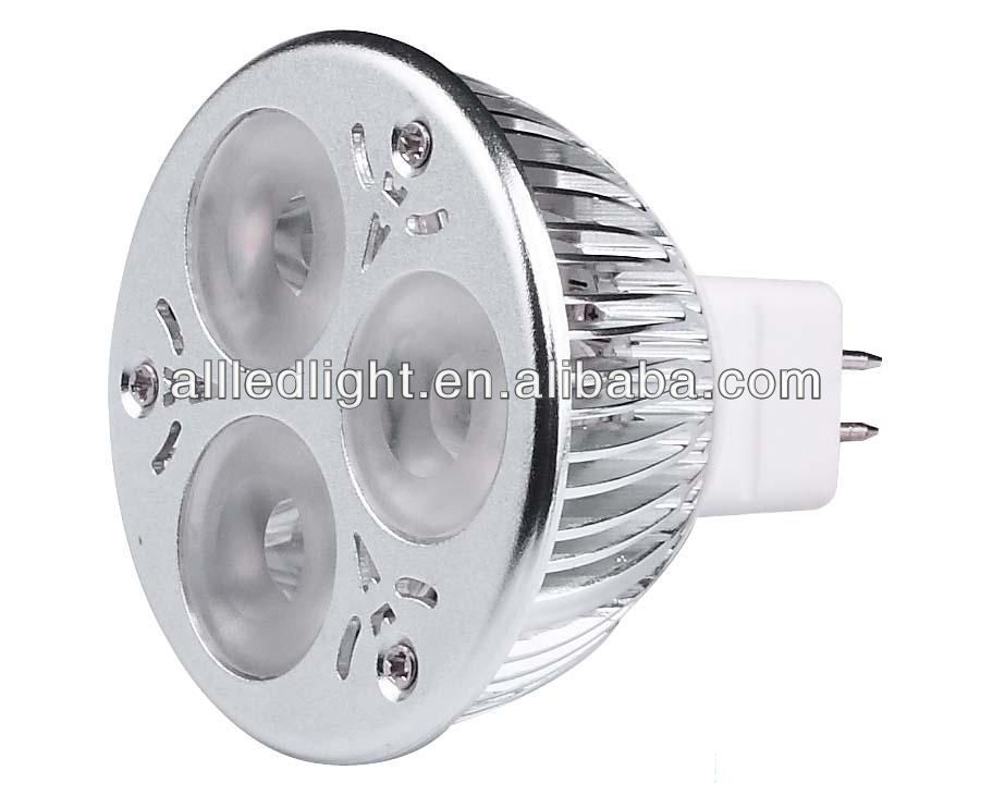 High-Brightness 220lumen epistar 12v 3w led spotlight mr16