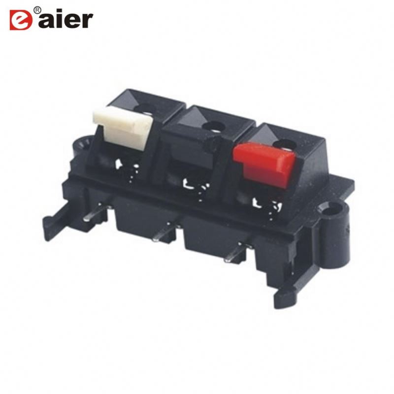 WP3-1 3P Red& Black&White Clip Spring Terminal Speaker Push Terminal