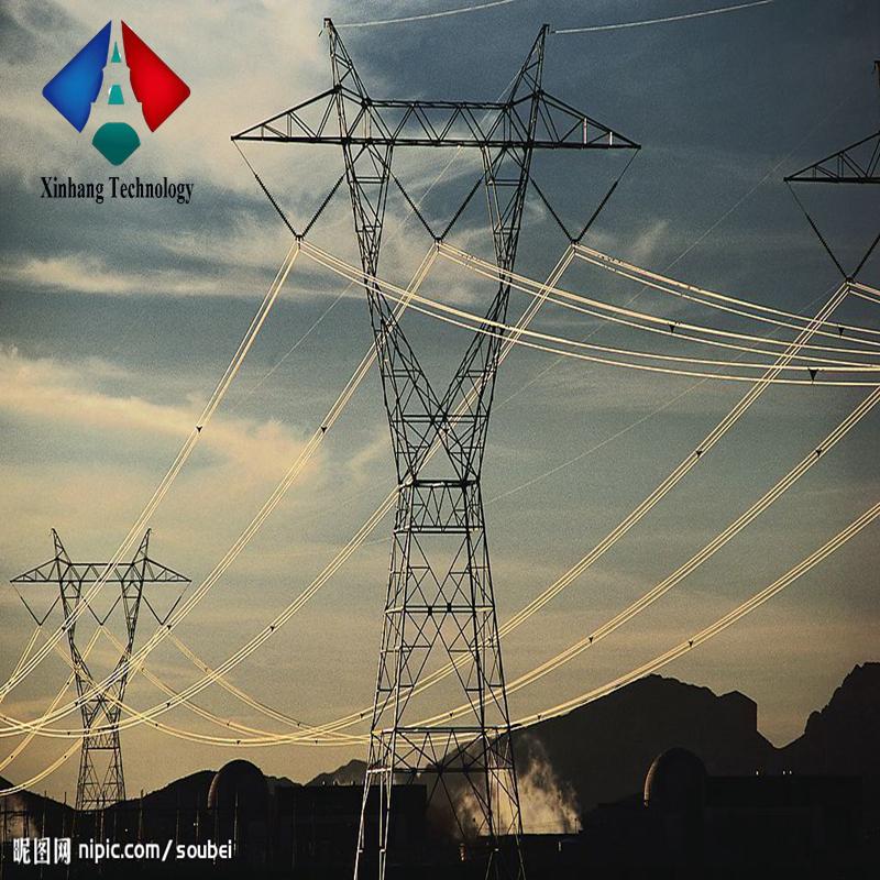 220kv 36kv suspension tension lattice steel towers astm 123 & 153 galvanized low voltage cross arm electric pole