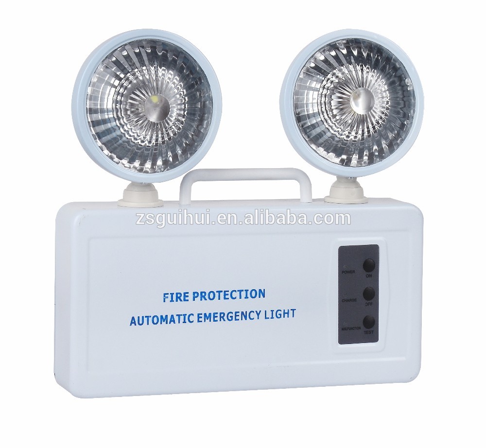 Zhongshan  Battery Backup Rechargeable Led Home Emergency Light , Led Emergency Double Head Lighting