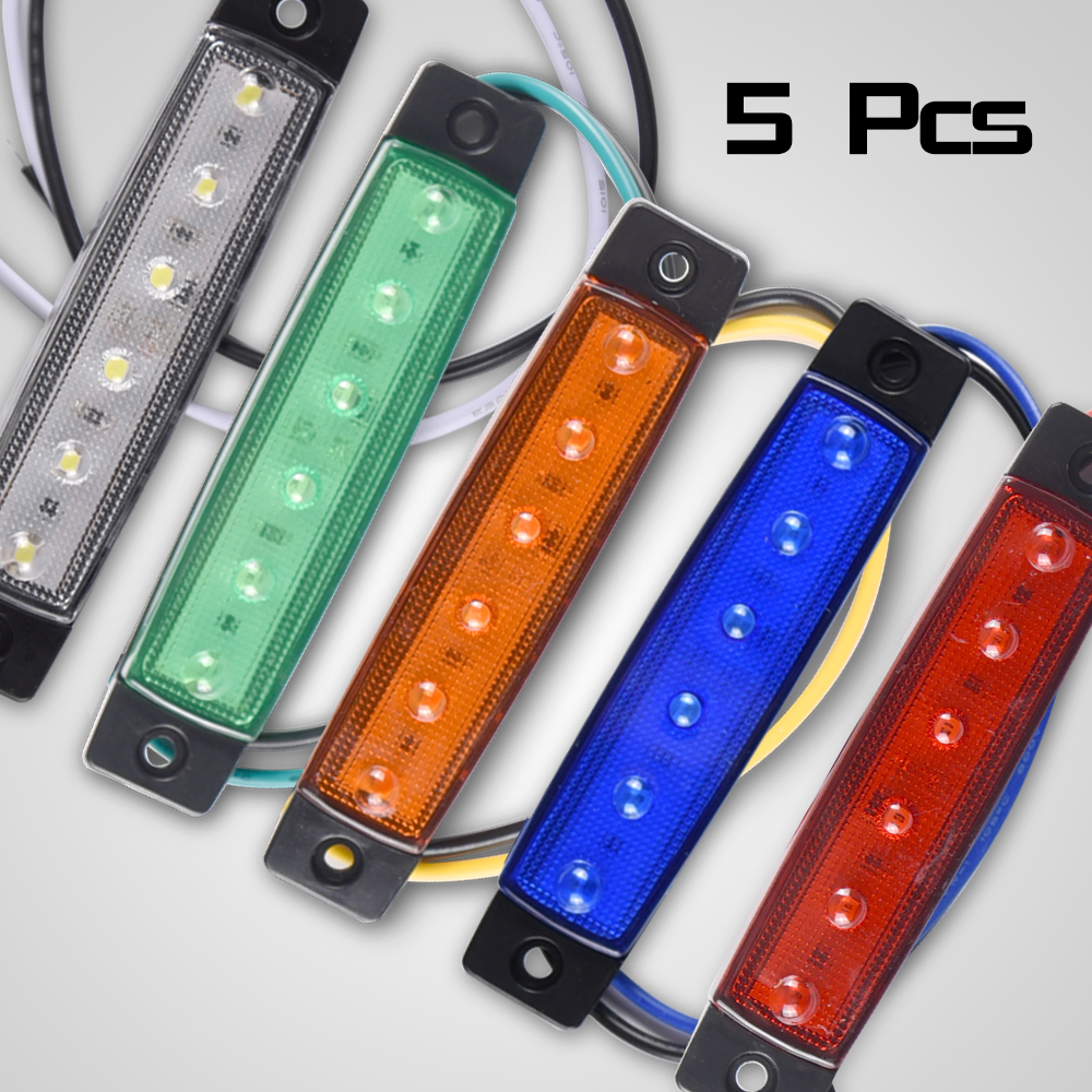 Wholesale Trailer Trucks Caravan Side Clearance Marker Light Lamp Amber Red White Blue Green 12v 24v