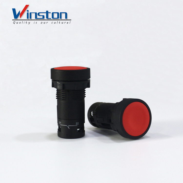22mm momentary Push button switch flat button 220v 1contact