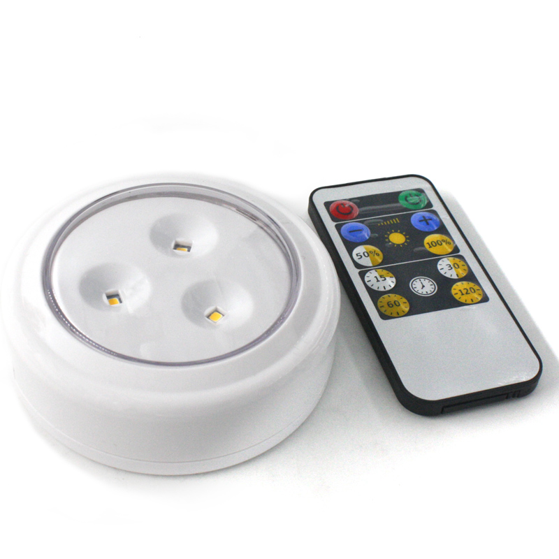 Goldmore 6 pack Wireless LED Lights Kitchen Under Cabinet Lighting with Remote Control Battery Powered Dimmable Closet Lights