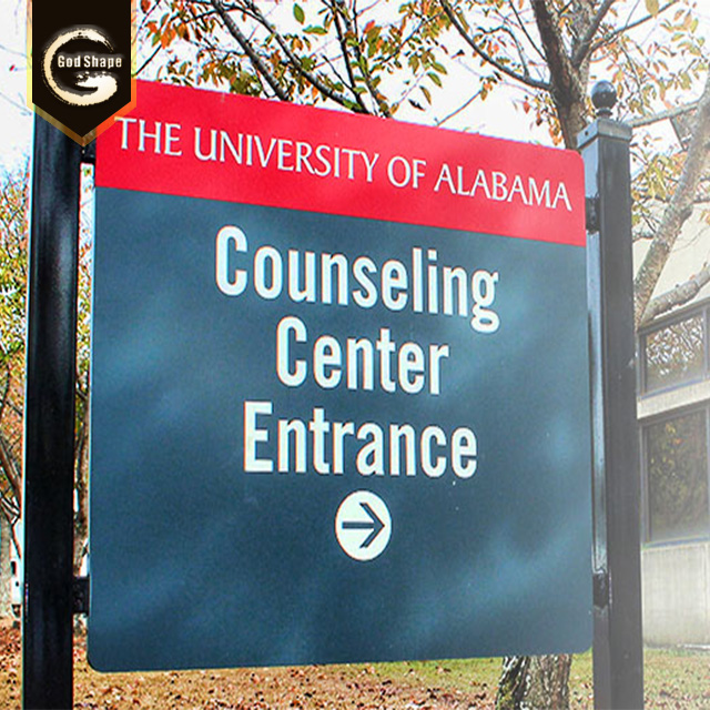 Outdoor Stainless Steel Advertising Pylon Sign