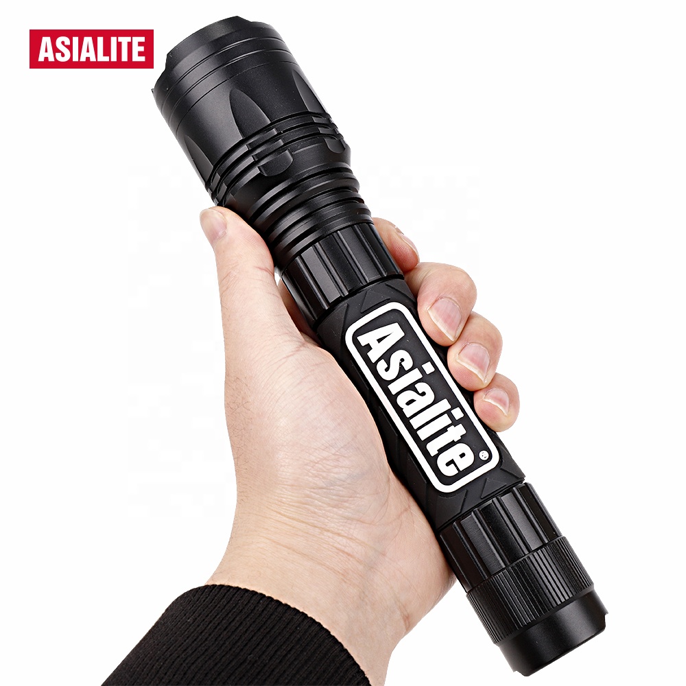 Super bright black tactical high power led torch 10w 2000 Lumens XML-T6 high power zoomable  torch led flashlight