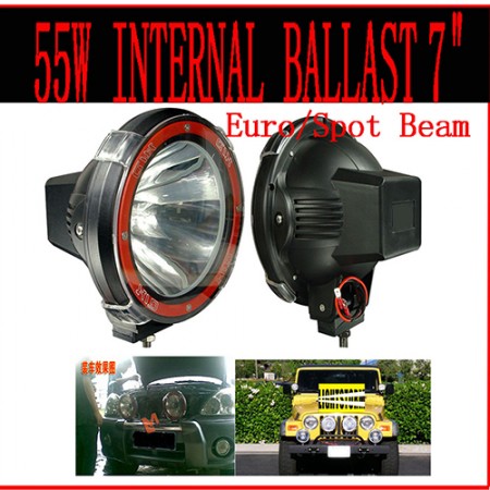 7 55W HID enon Driving Work Fog Lights Spotlights Off Road Lens Cover