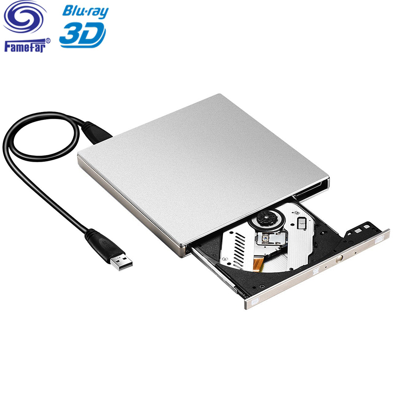Factory Directly External USB 2.0 25G 50G BD-R BD-ROM CD/DVD RW bluray Burner Writer Recorder for Laptop Computer PC