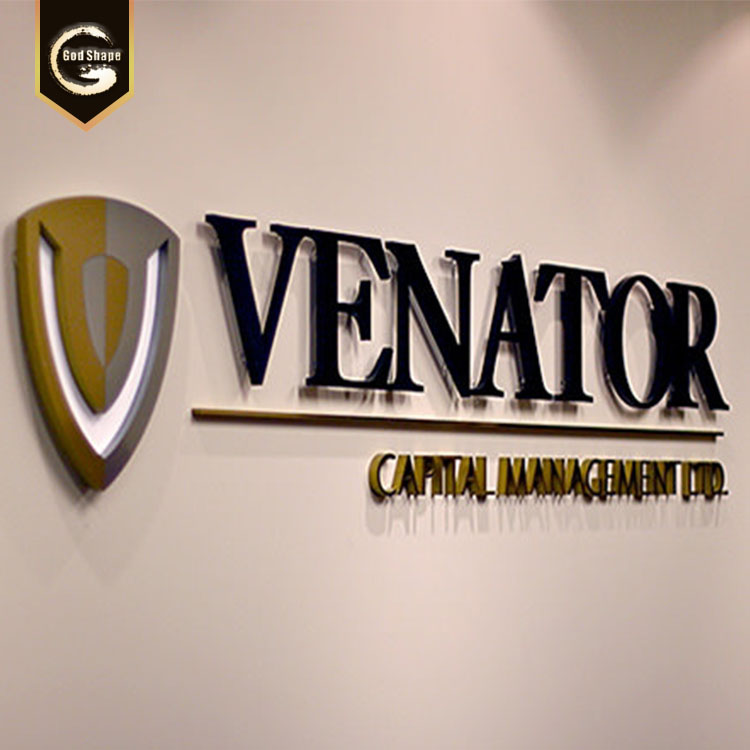 Top sale building office 3d metal brushed stainless steel logo letter sign board